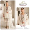 11011 A To D By Zorista Pure Camric Cotton Top With Bottom Dupatta